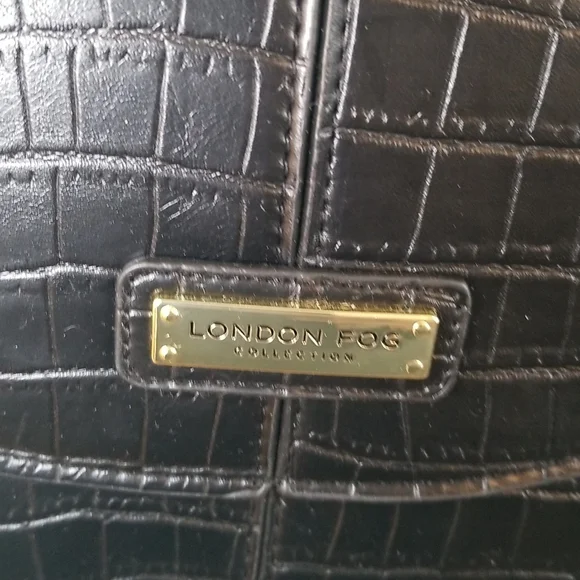 NWT London Fog Astor Shoulder Bag Faux Croc - Picture 2 of 10